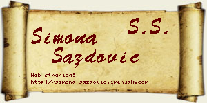 Simona Sazdović vizit kartica
